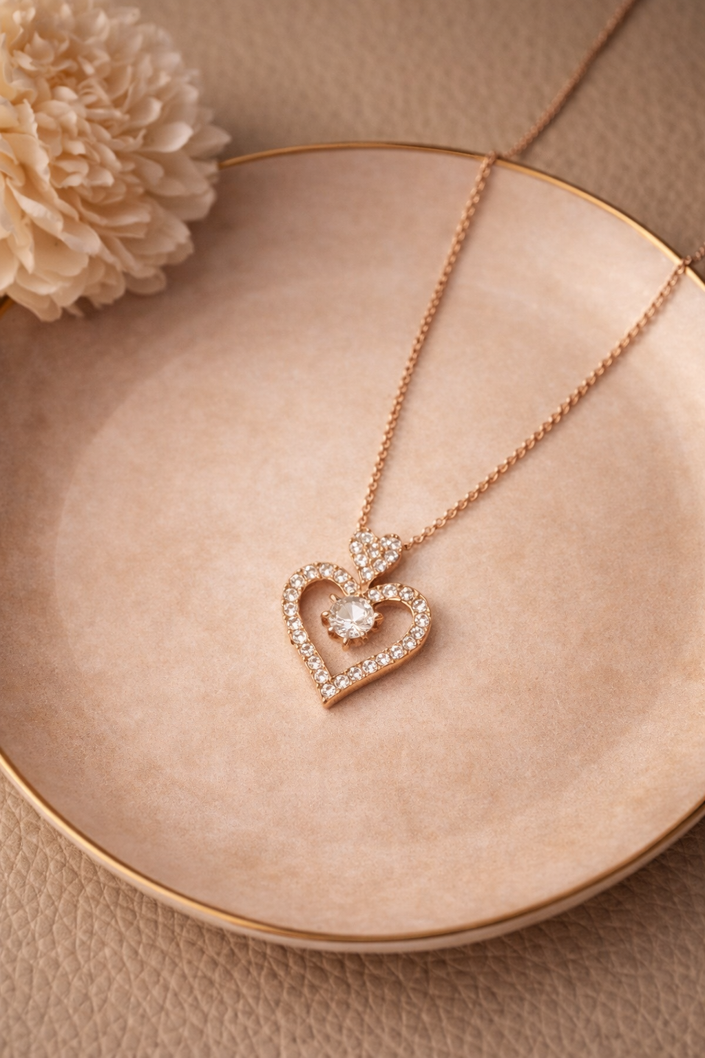 925 Sterling Silver Heart Pendant Necklace