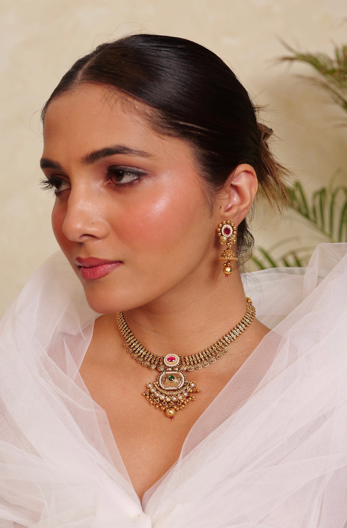 Heirloom Jadau Pendant Necklace Set