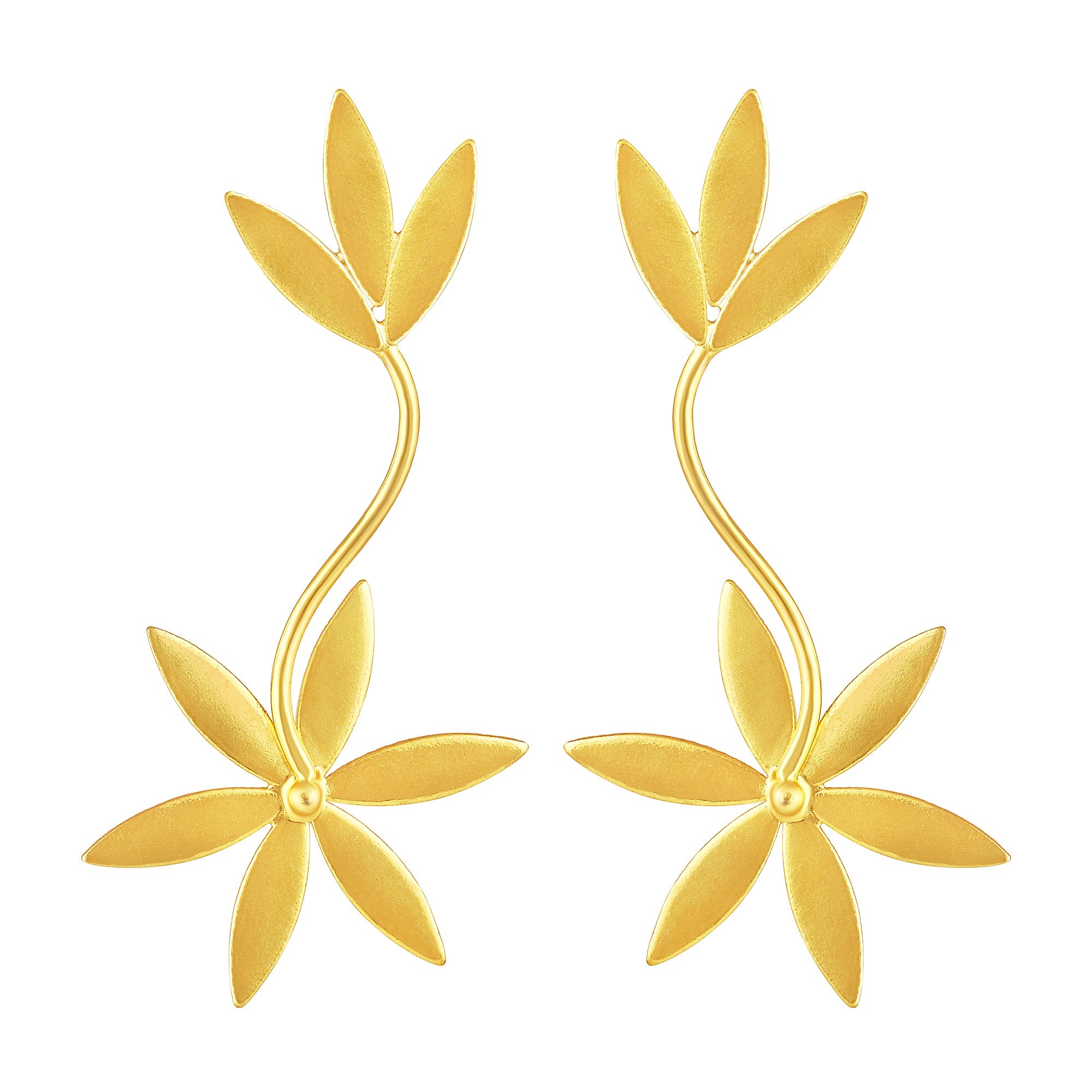 Gold Plated Floral Earrings