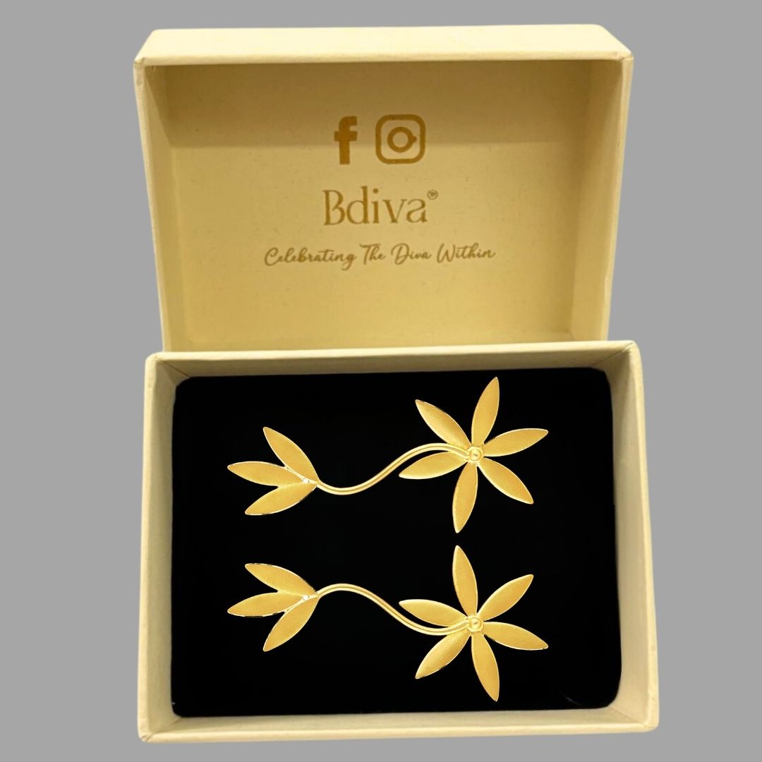 Gold Plated Floral Earrings