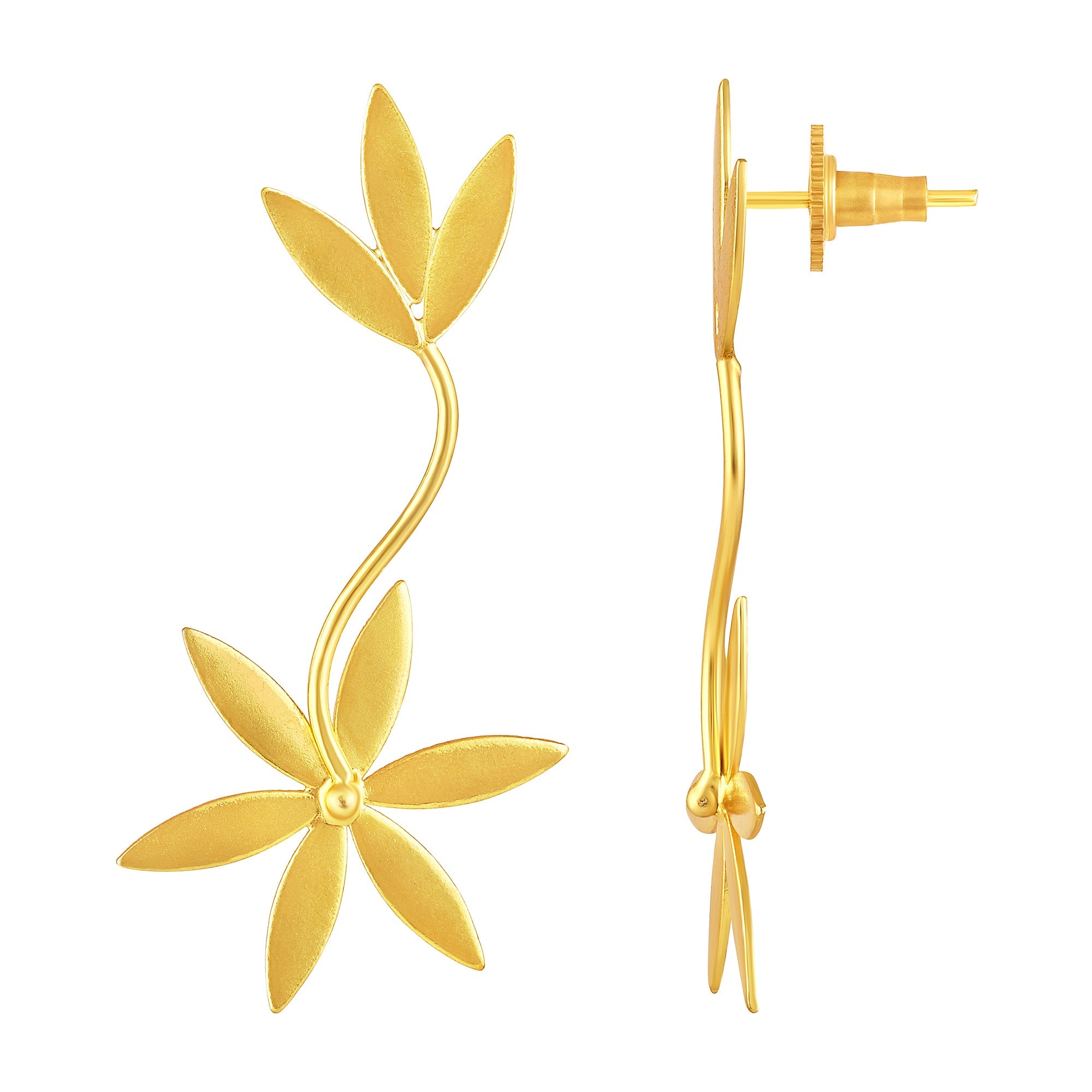 Gold Plated Floral Earrings