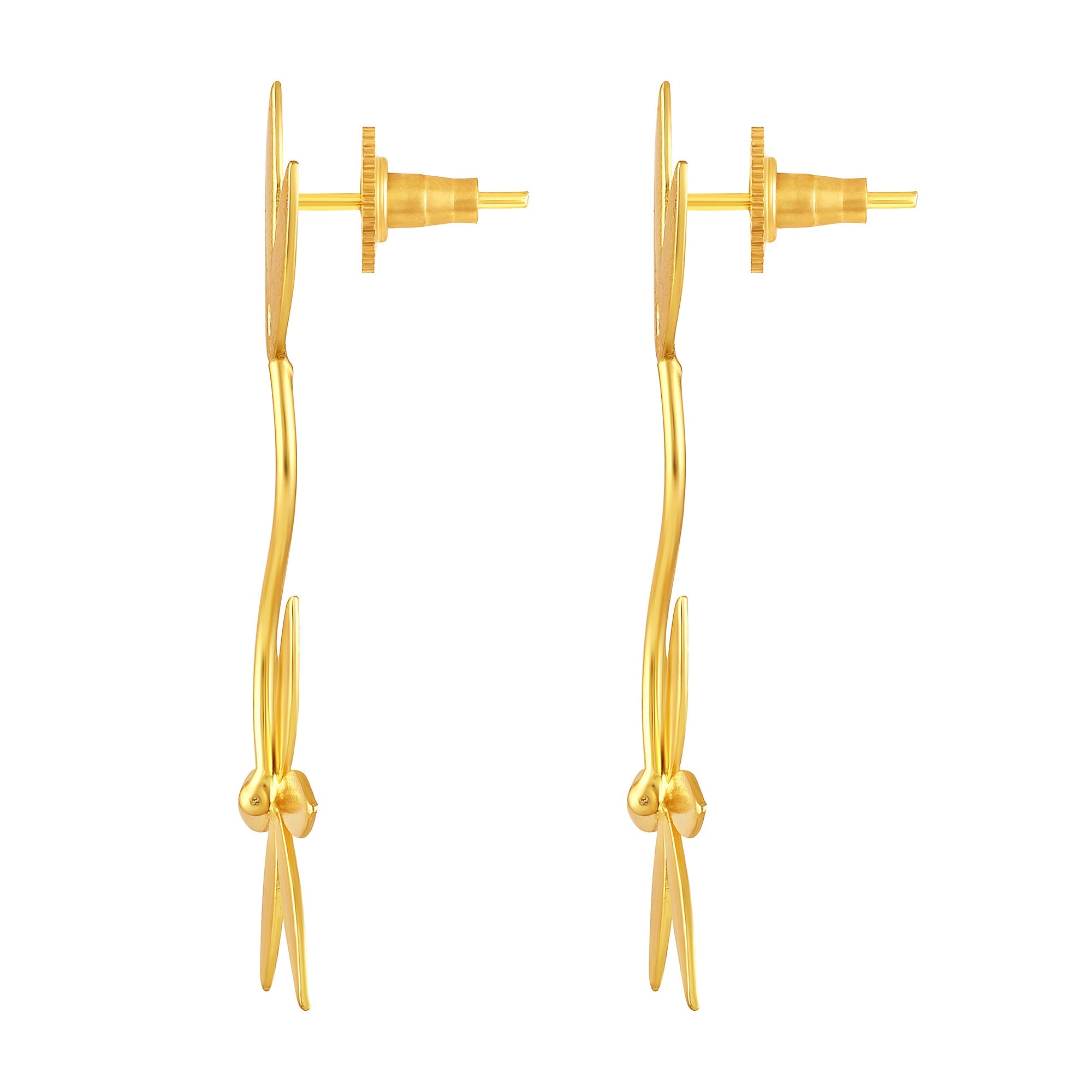 Gold Plated Floral Earrings