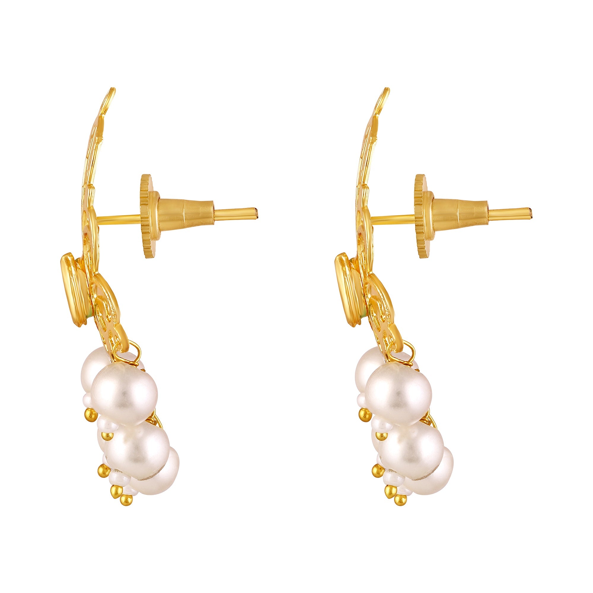 Gold Plated Pearl Drop Earrings
