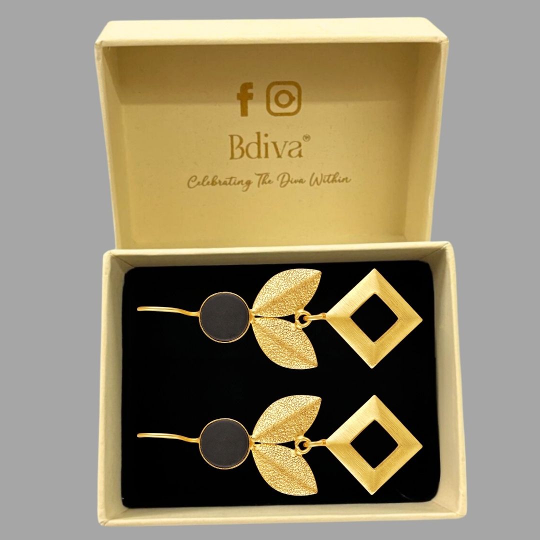 Gold Plated Leaf Earrings
