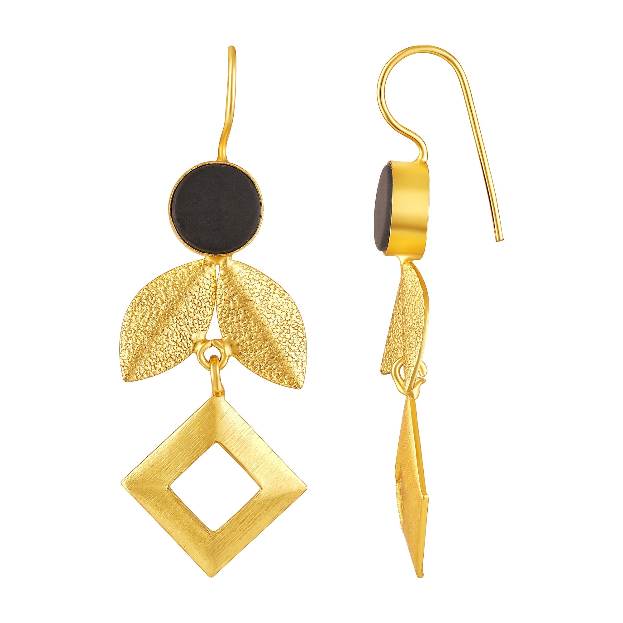 Gold Plated Leaf Earrings