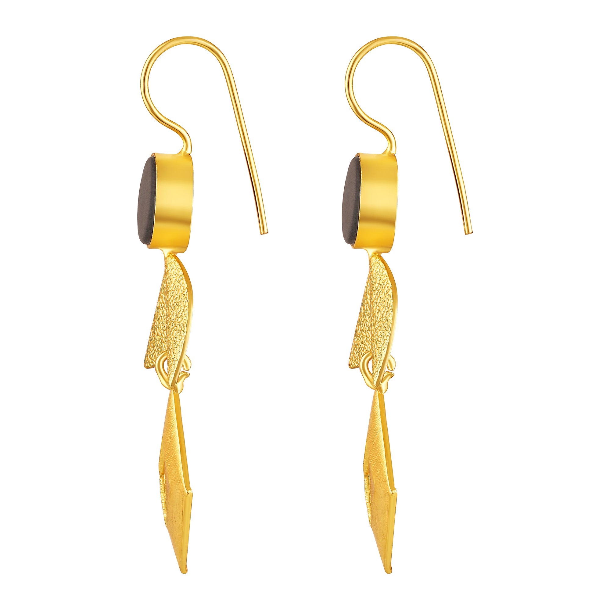 Gold Plated Leaf Earrings