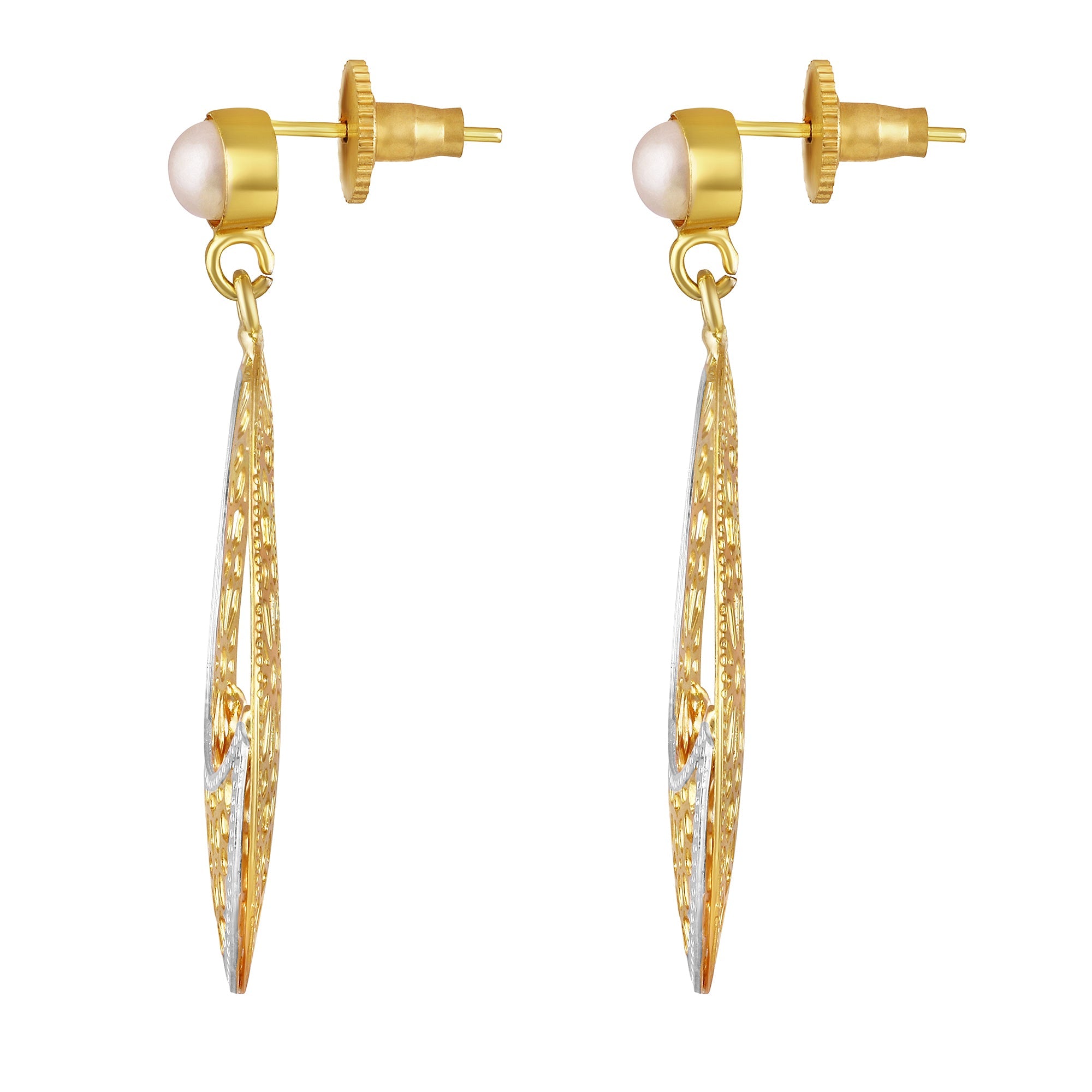 Dual-Tone Filigree Earrings
