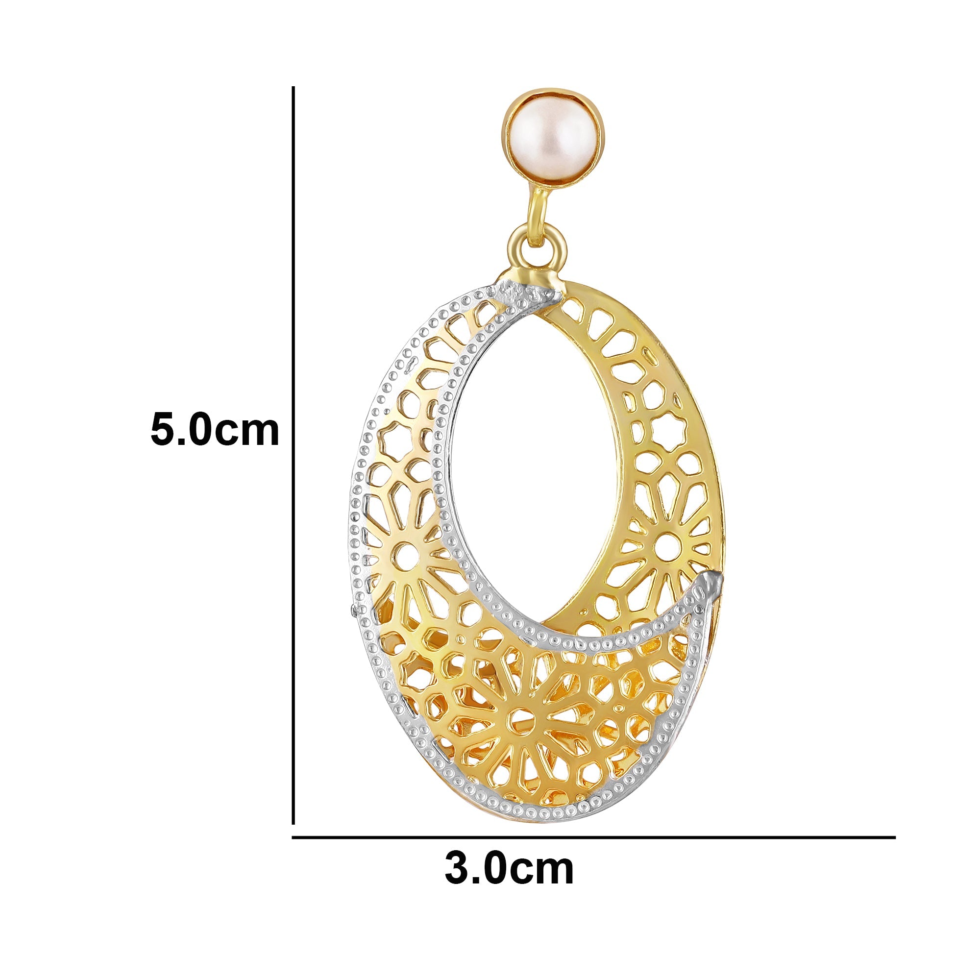Dual-Tone Filigree Earrings
