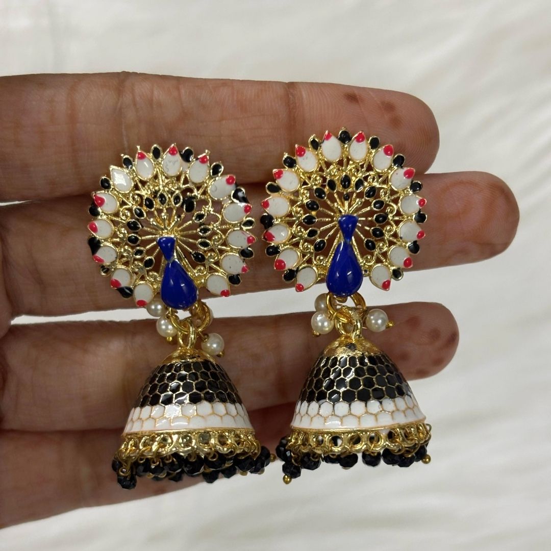 Gold Plated Peacock Earrings