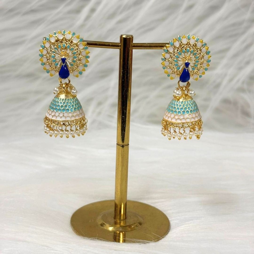 Gold Plated Peacock Earrings