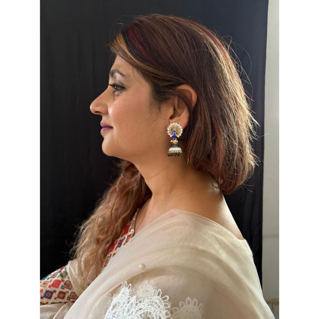 Gold Plated Peacock Earrings