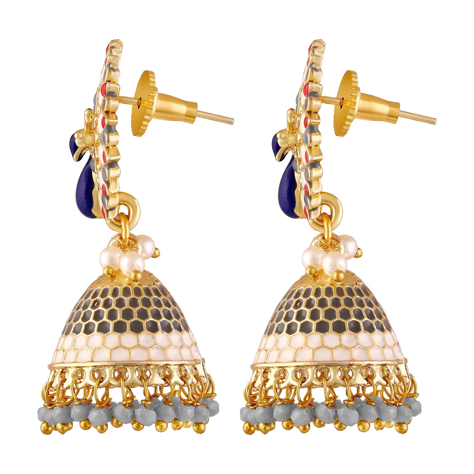 Gold Plated Peacock Earrings