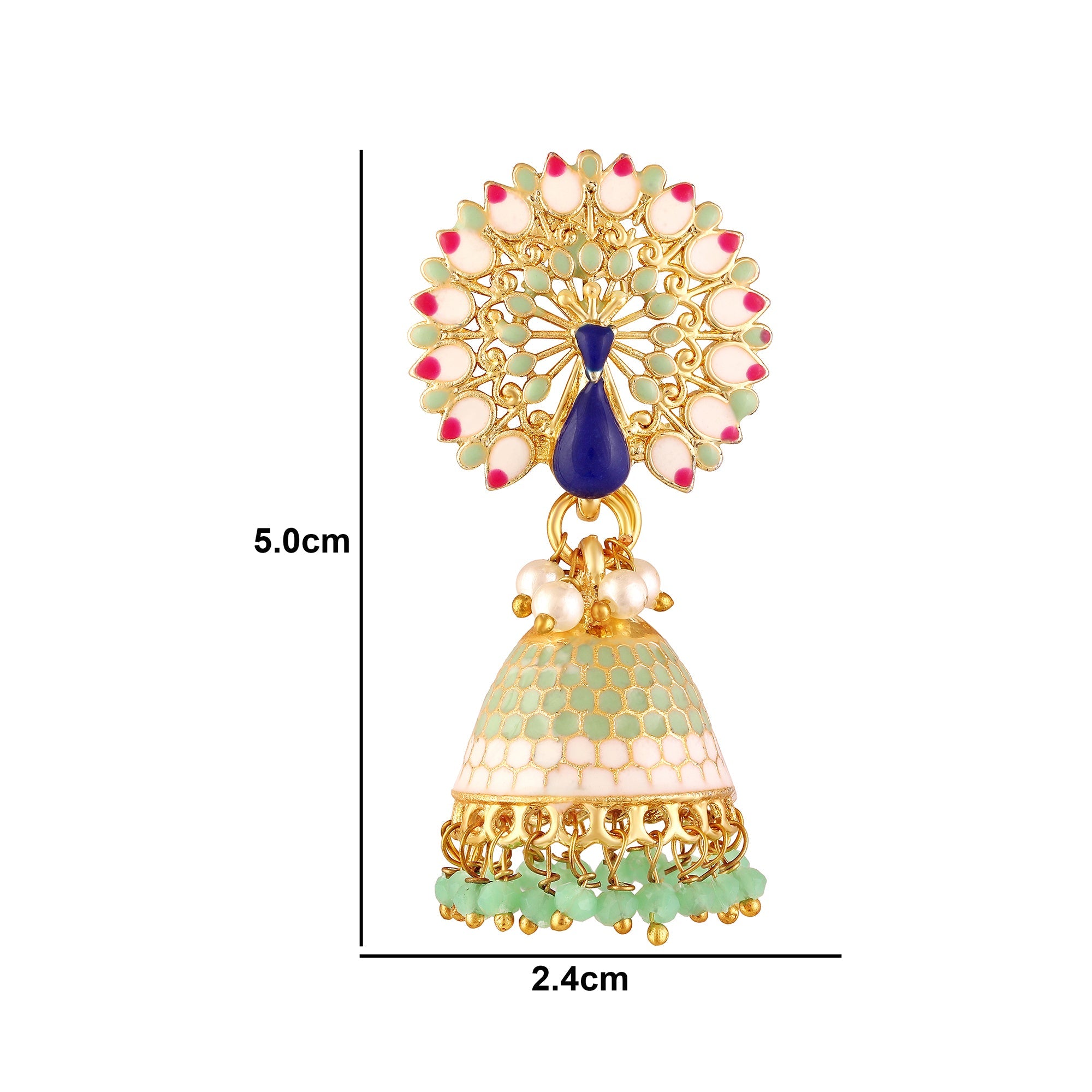 Gold Plated Peacock Earrings