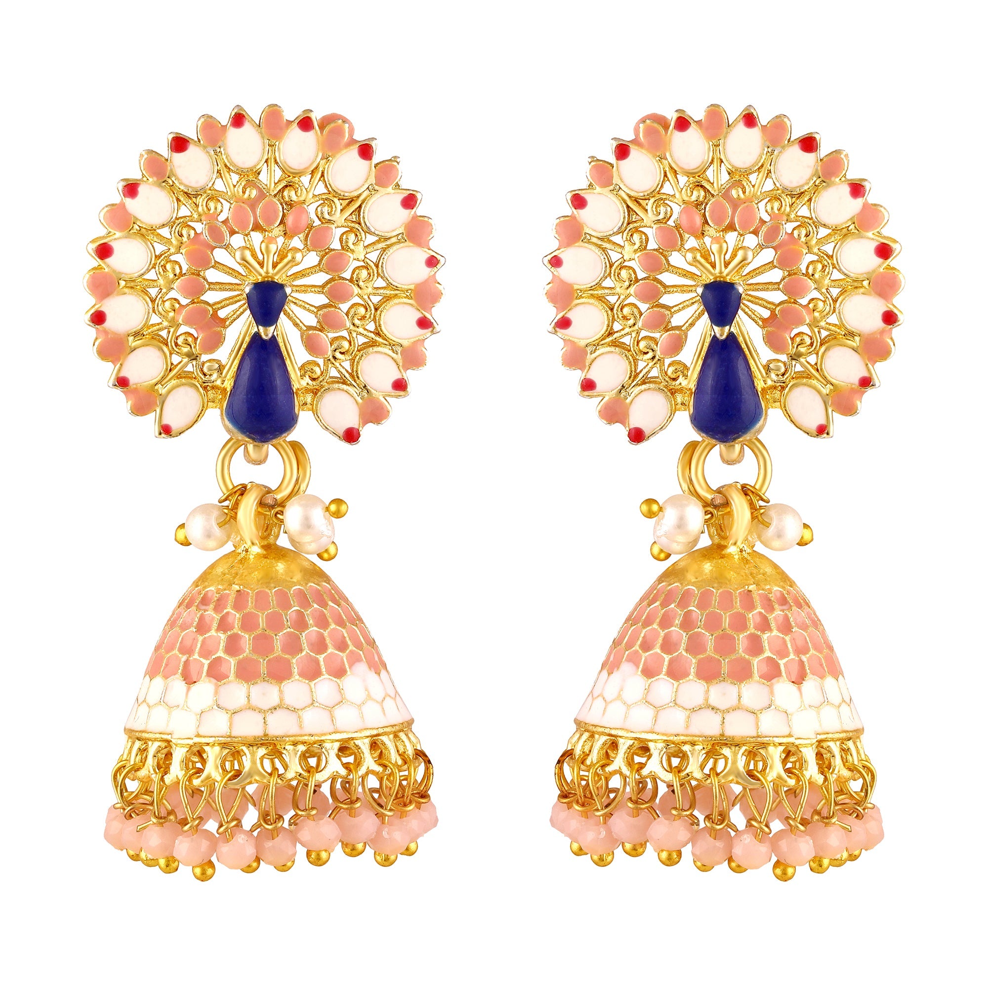 Gold Plated Peacock Earrings
