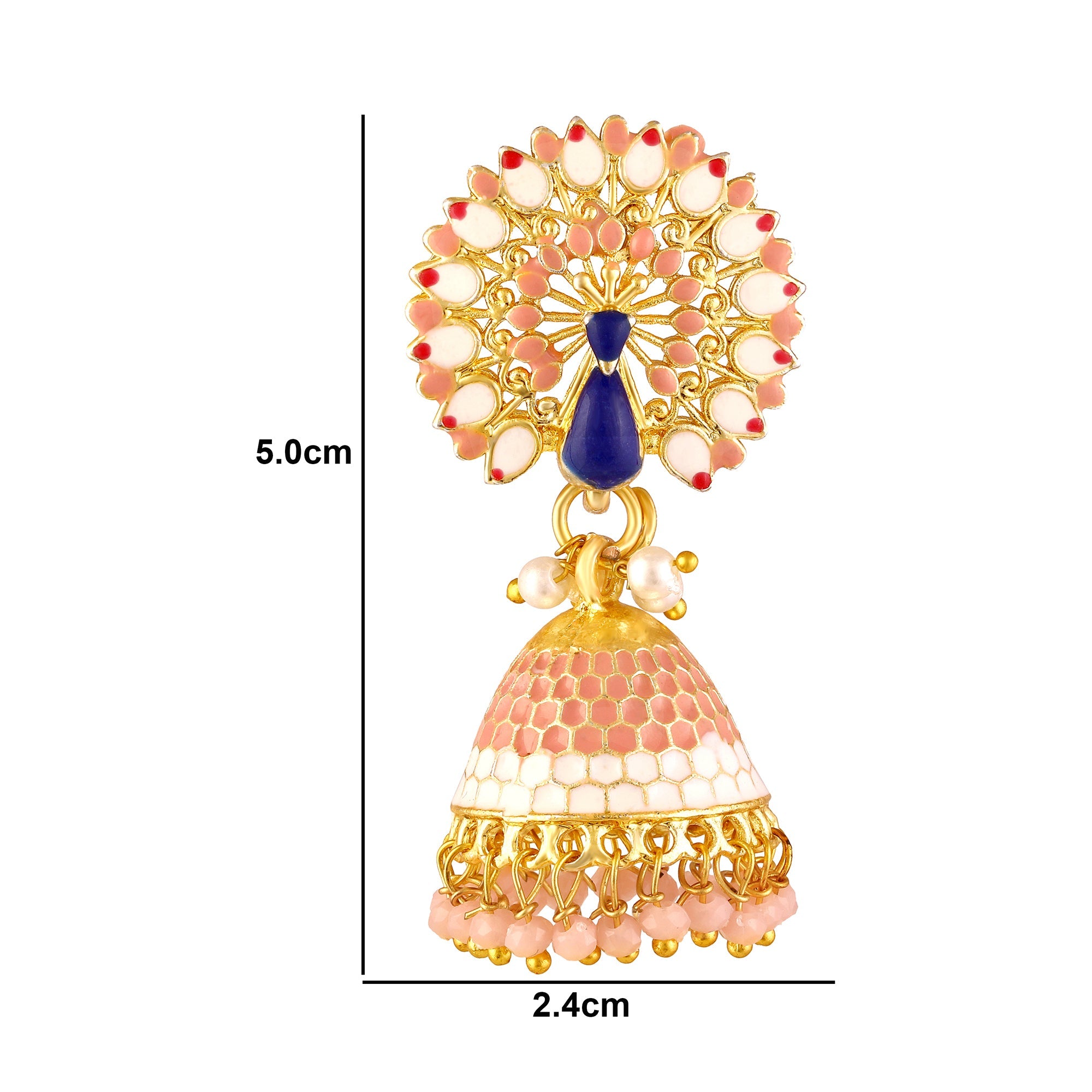 Gold Plated Peacock Earrings