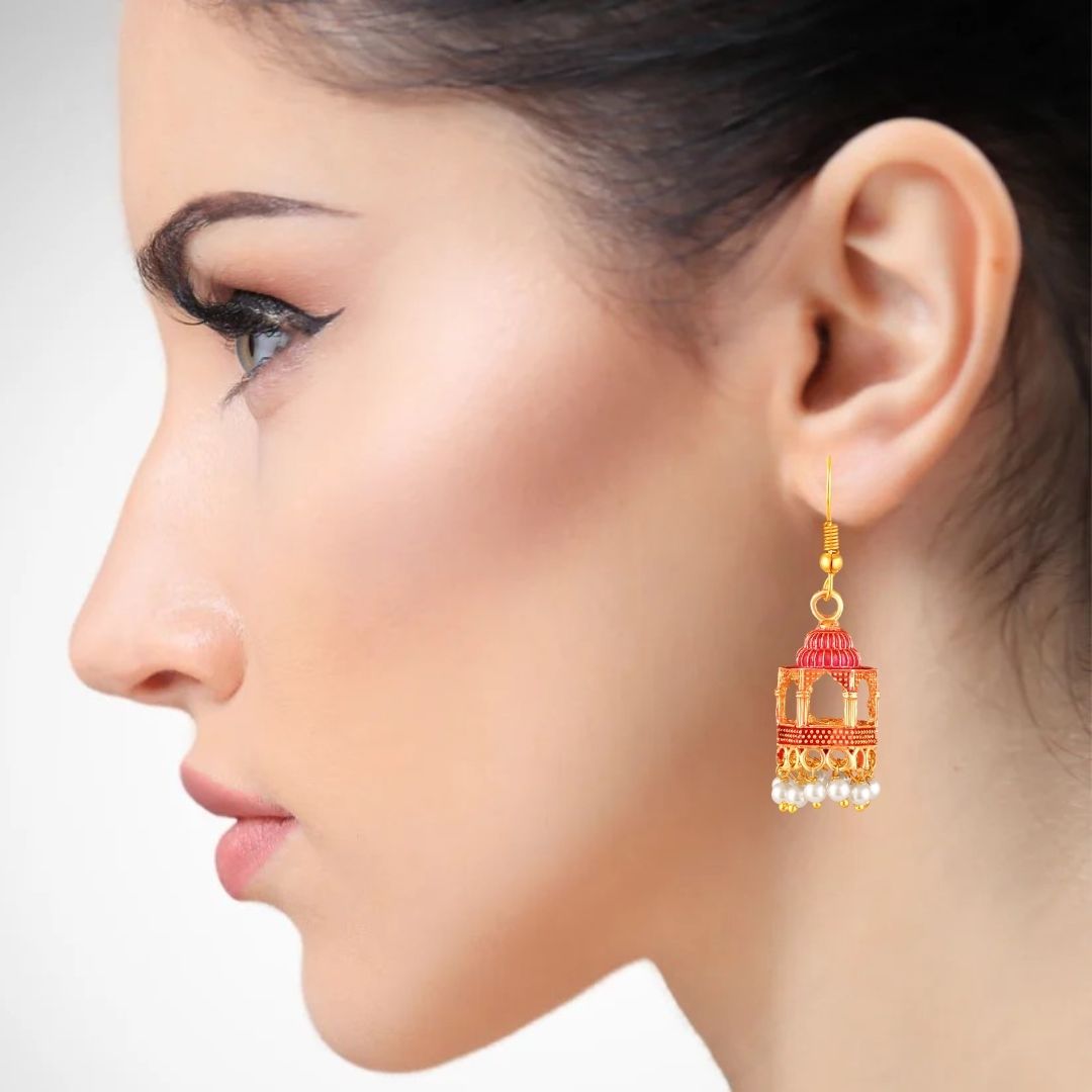 Gold Plated Dangle Earrings
