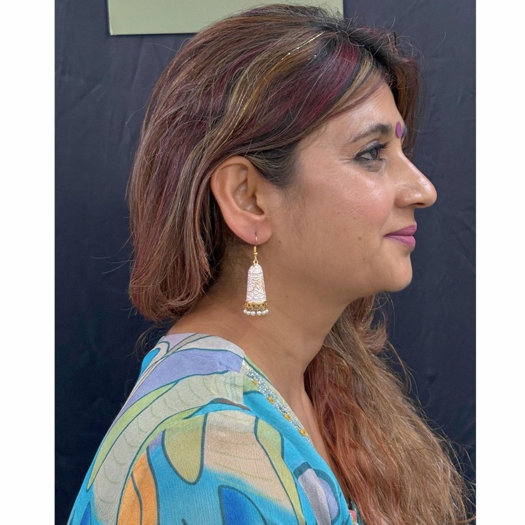Gold Plated Enamel Earrings