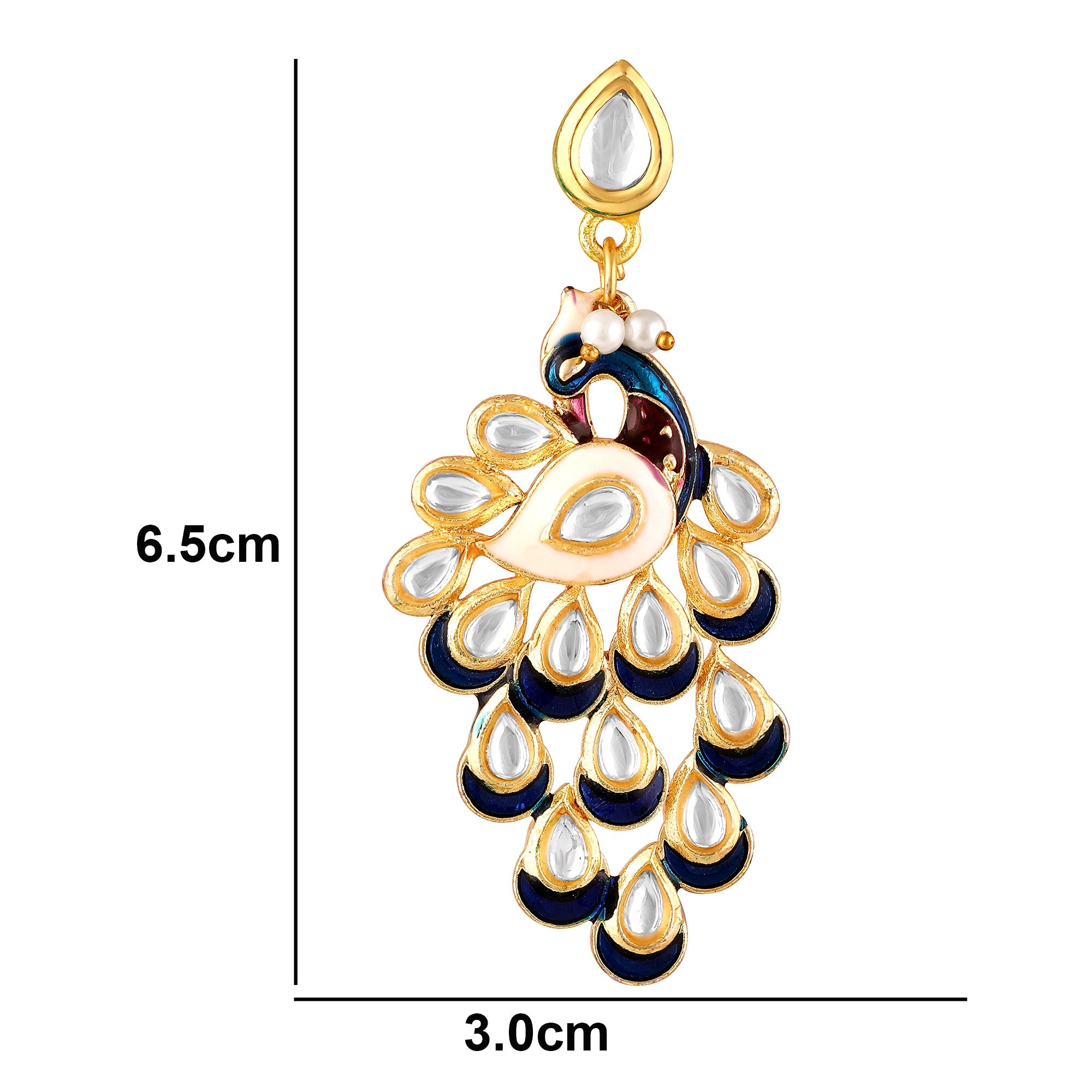 Gold Plated Peacock Earrings