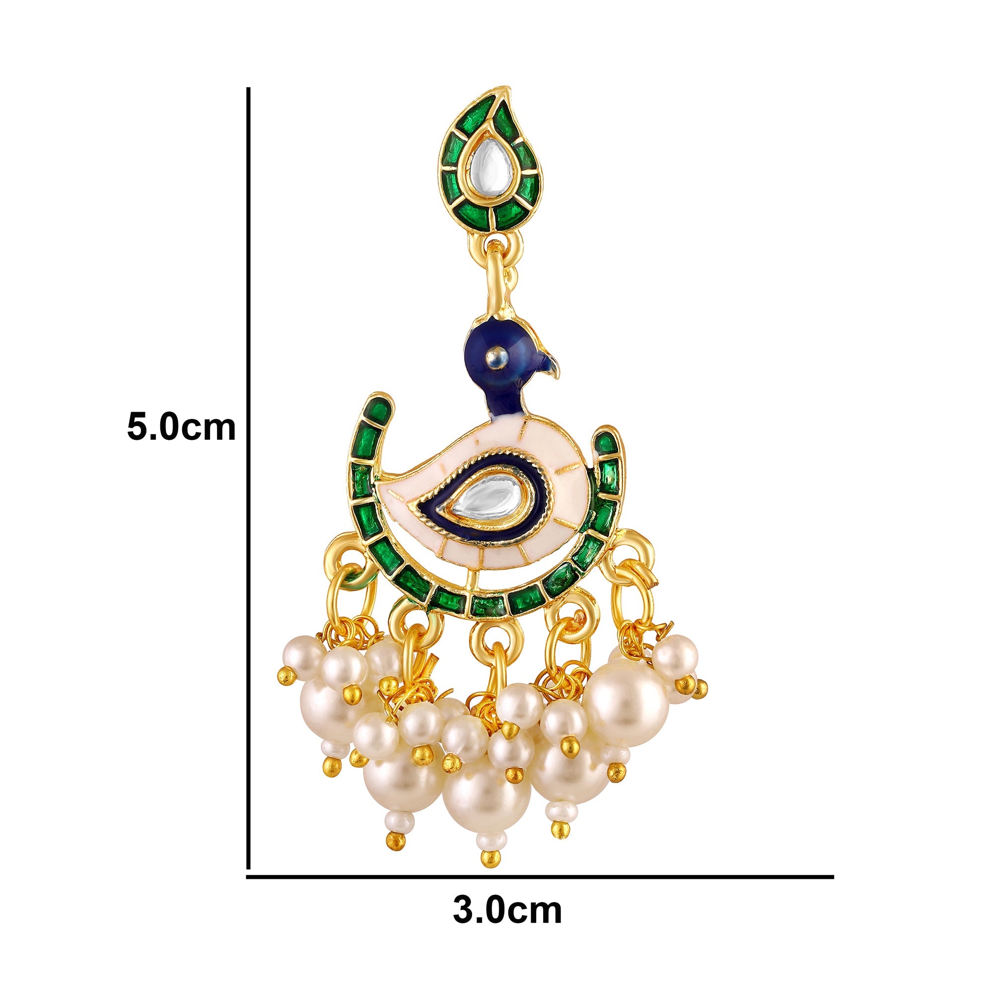 Gold Plated Peacock Earrings