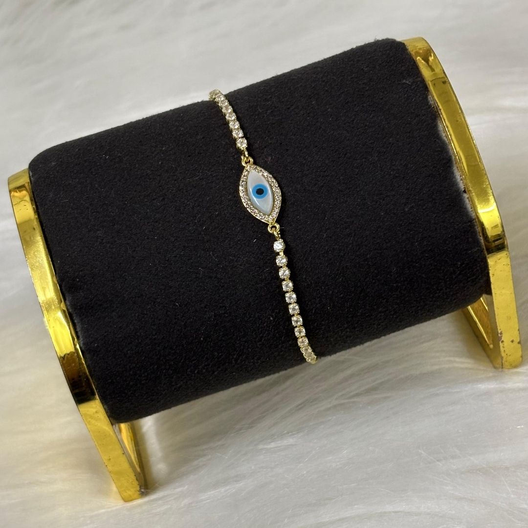 Evil Eye Bracelet with Cubic Zirconia