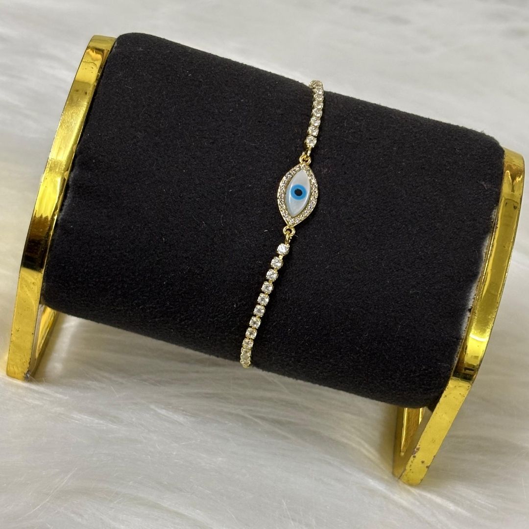 Evil Eye Bracelet with Cubic Zirconia