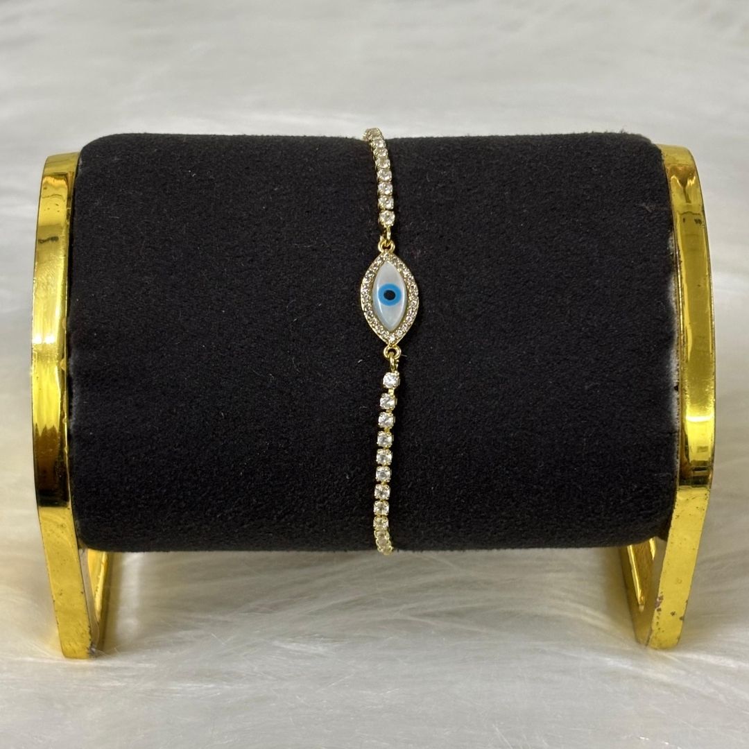 Evil Eye Bracelet with Cubic Zirconia