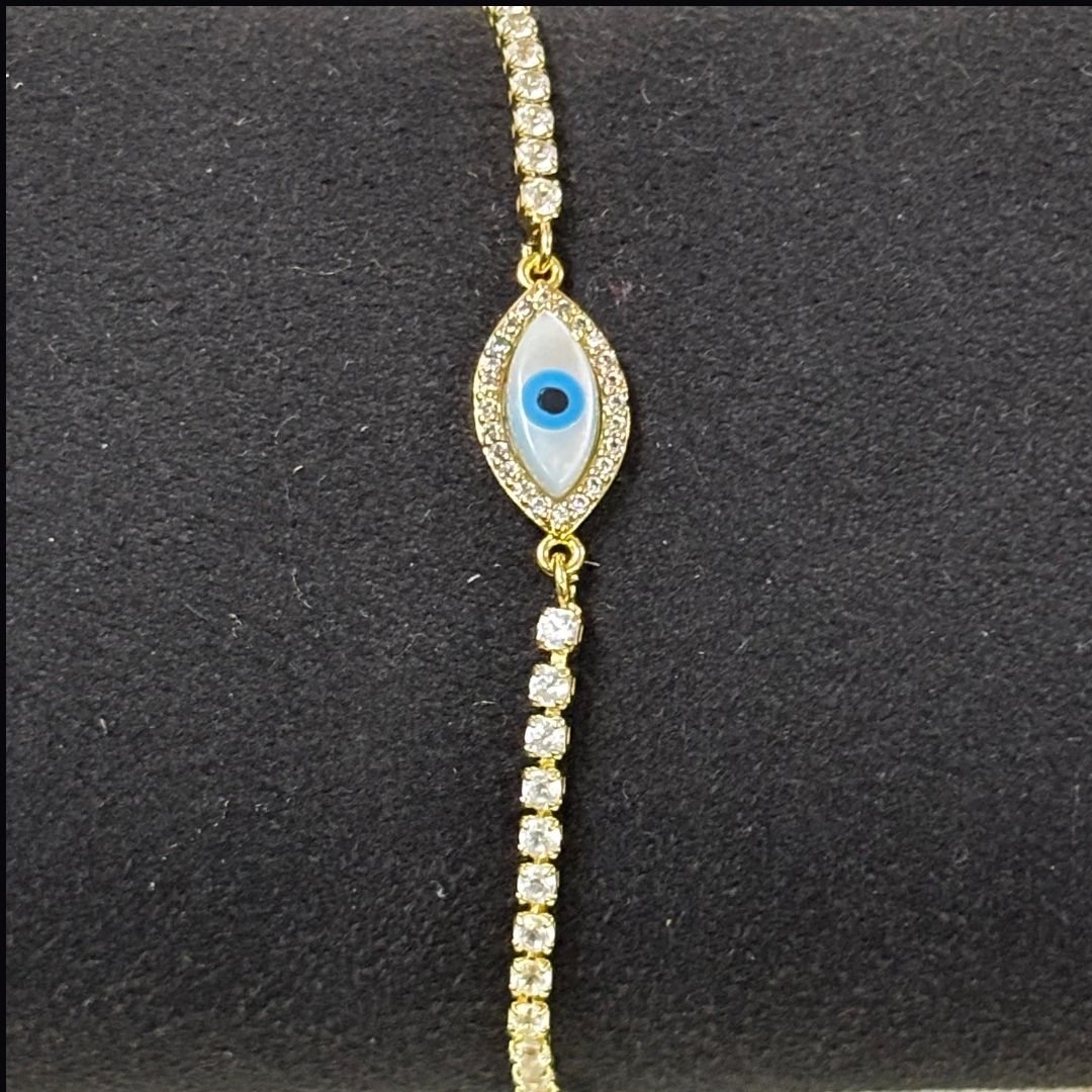 Evil Eye Bracelet with Cubic Zirconia