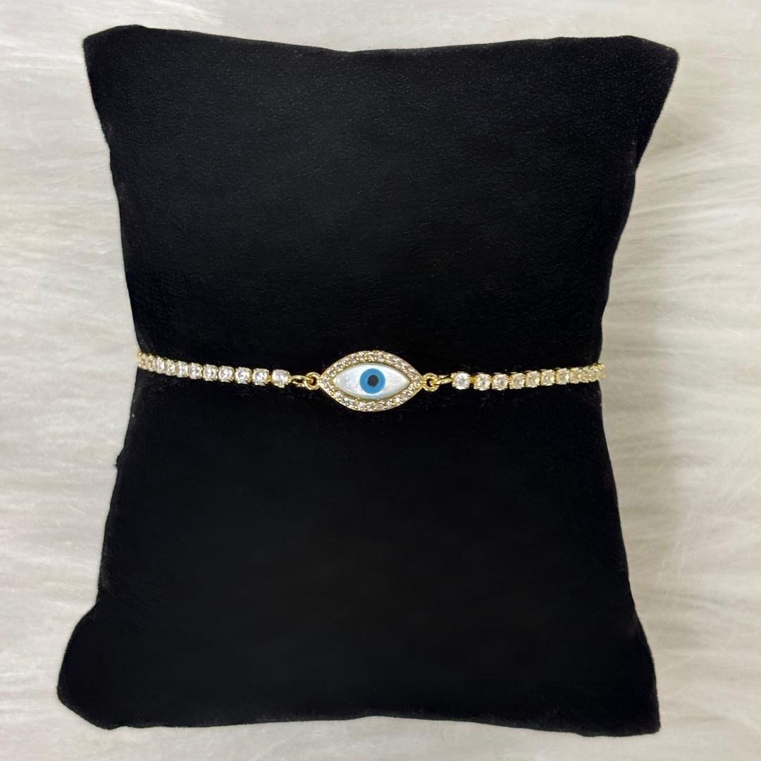 Evil Eye Bracelet with Cubic Zirconia