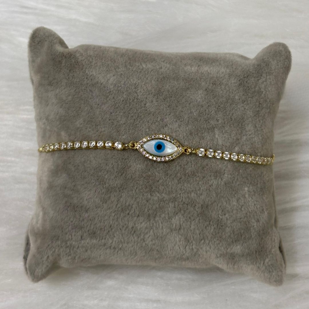 Evil Eye Bracelet with Cubic Zirconia