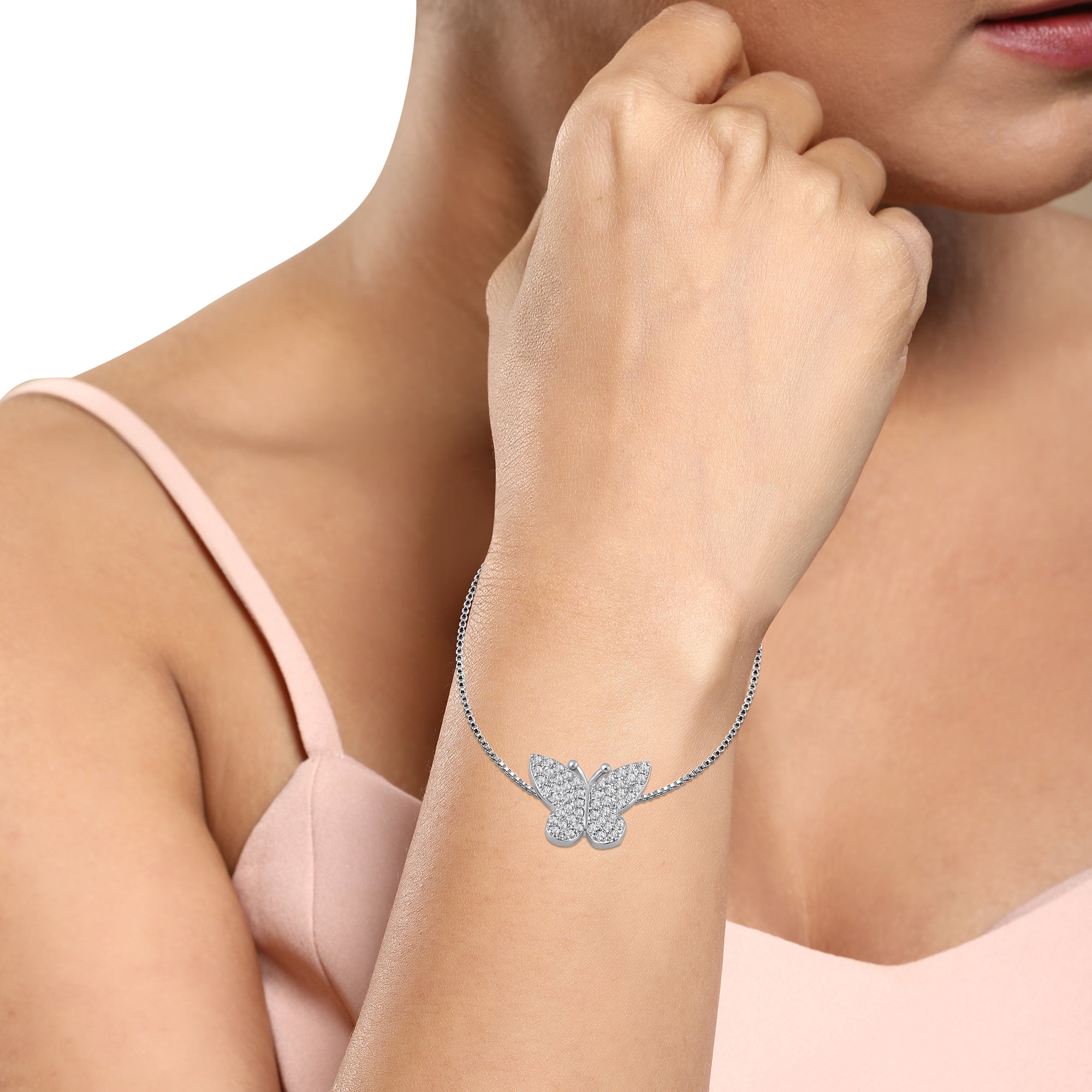 Bdiva Adjustable 18k Gold-Plated Blue Gemstone Bracelet