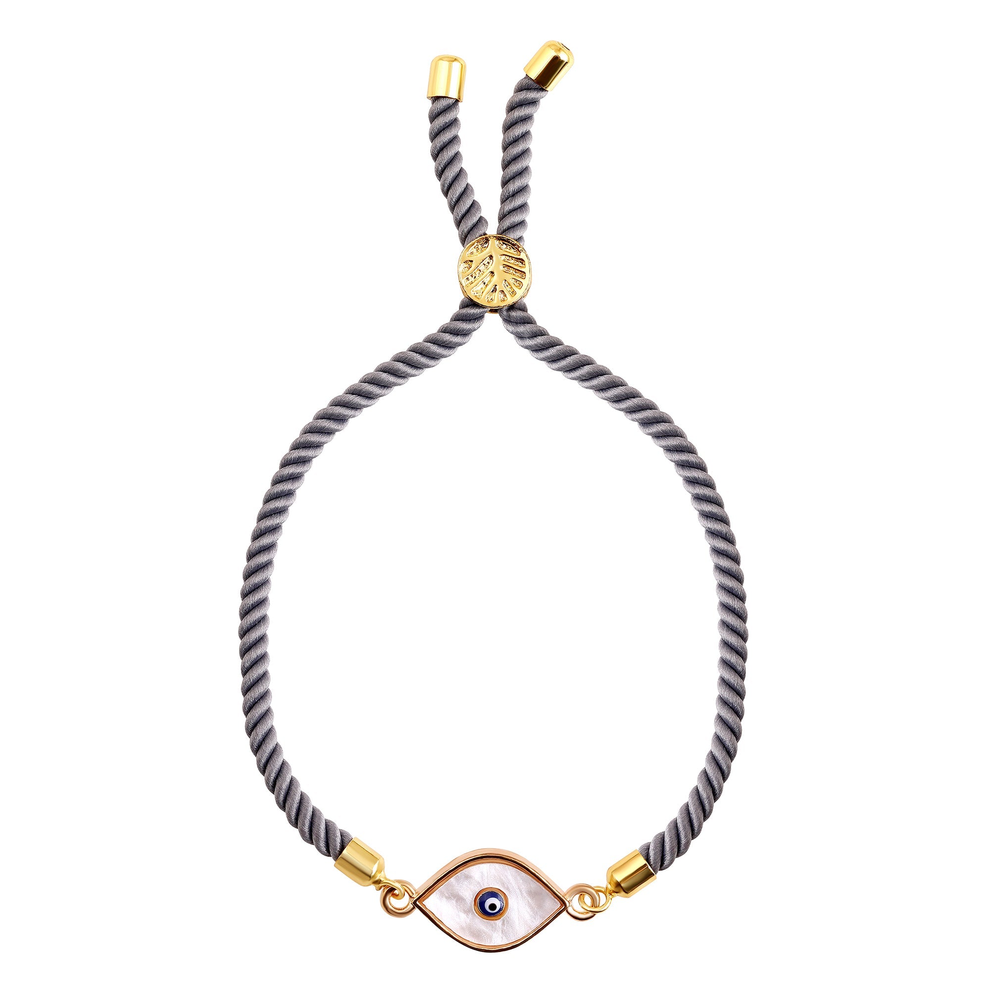 Gold-Plated Evil Eye Adjustable Bracelet