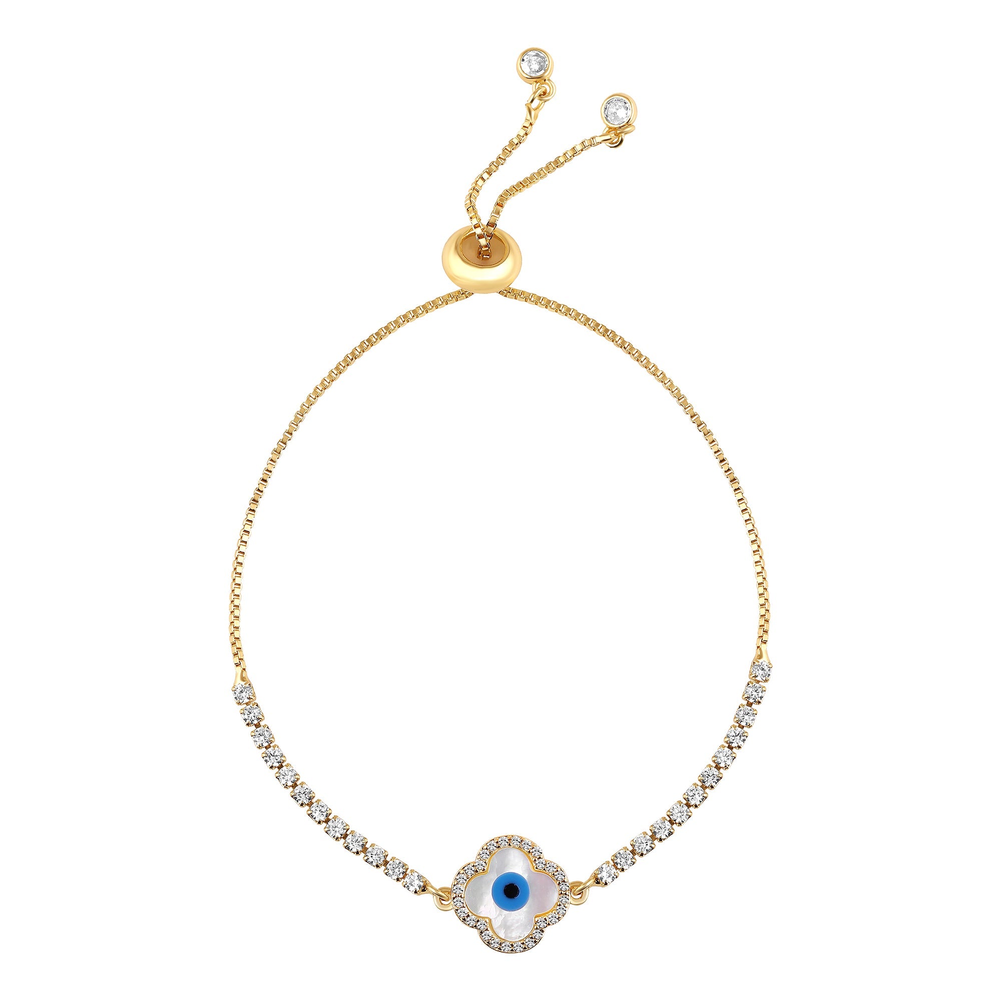 Evil Eye Bracelet with Cubic Zirconia