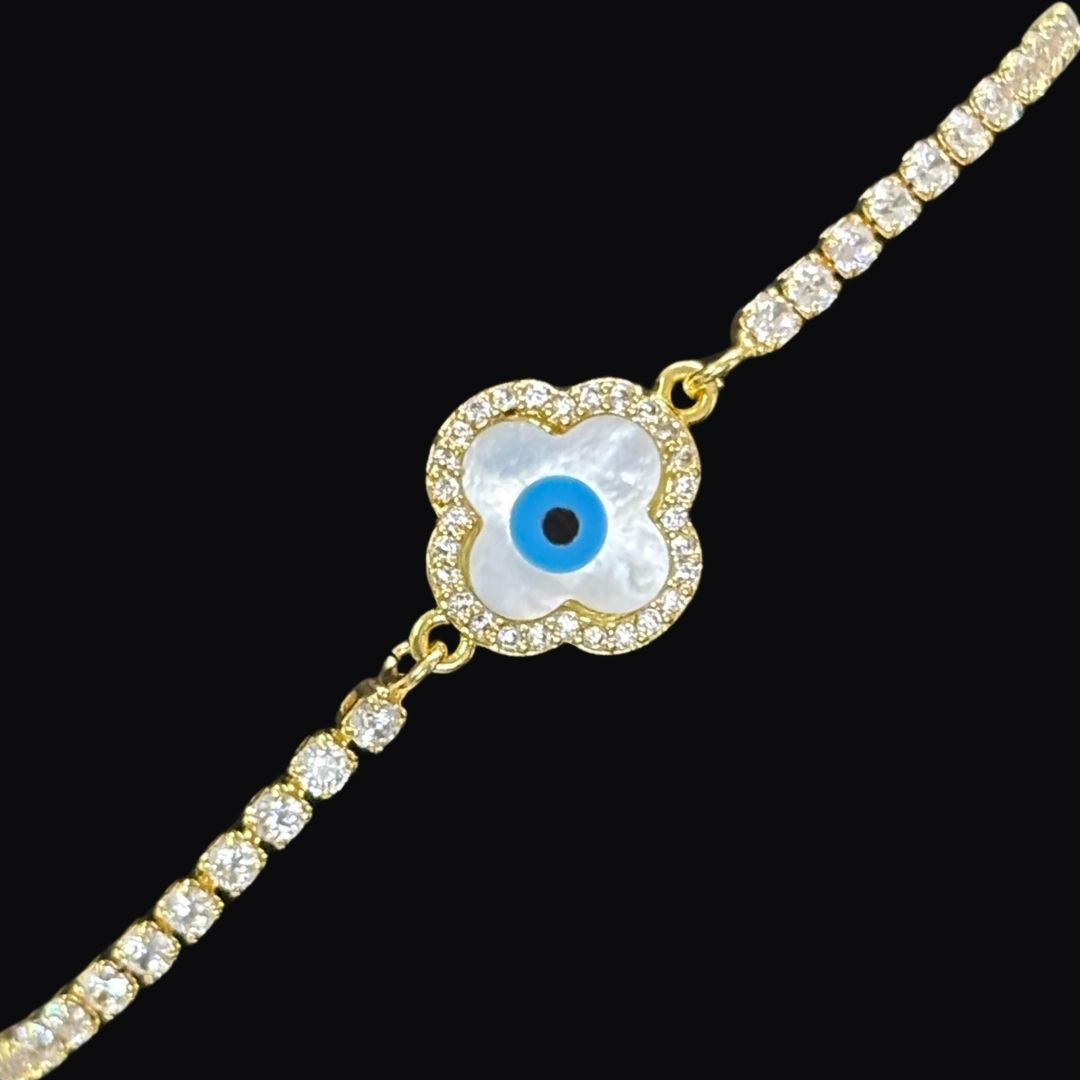 Evil Eye Bracelet with Cubic Zirconia