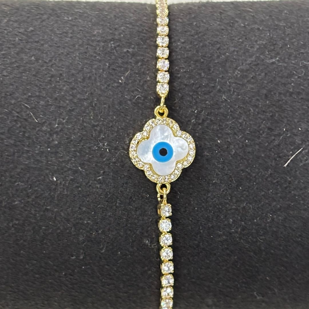 Evil Eye Bracelet with Cubic Zirconia