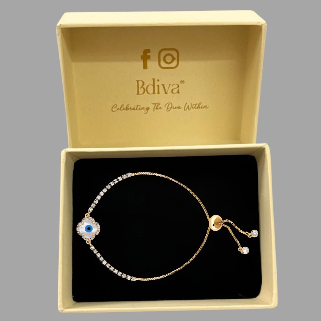 Evil Eye Bracelet with Cubic Zirconia