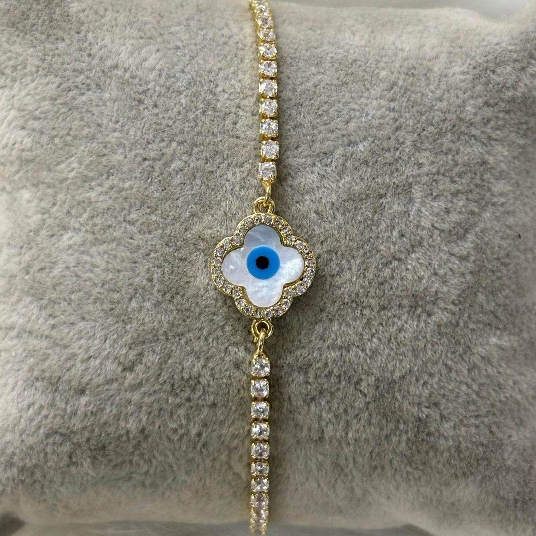 Evil Eye Bracelet with Cubic Zirconia