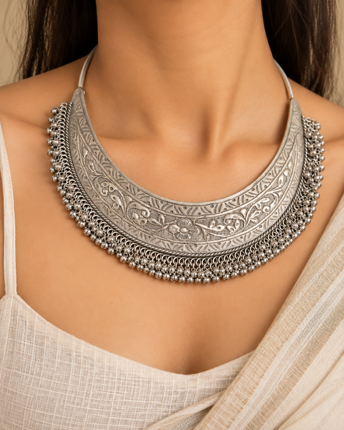 Noor brass necklace