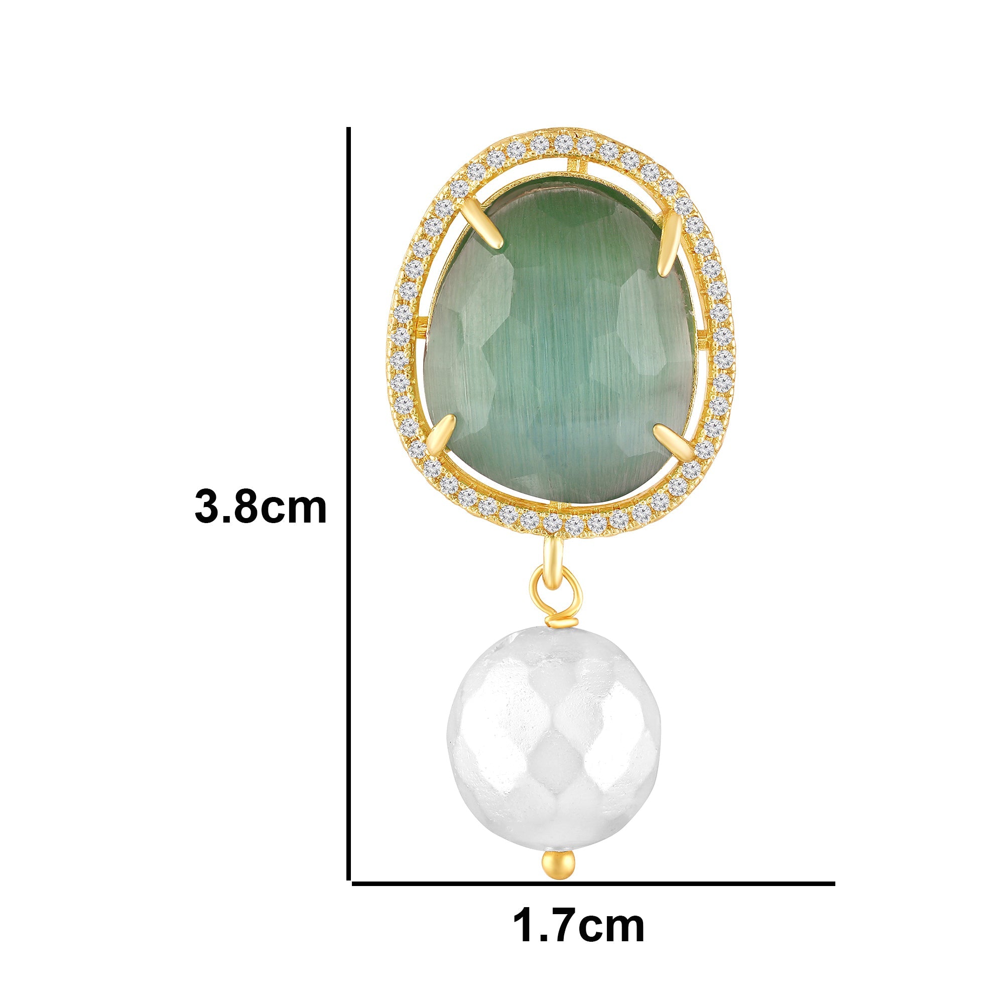 Gold Plated Emerald Earrings