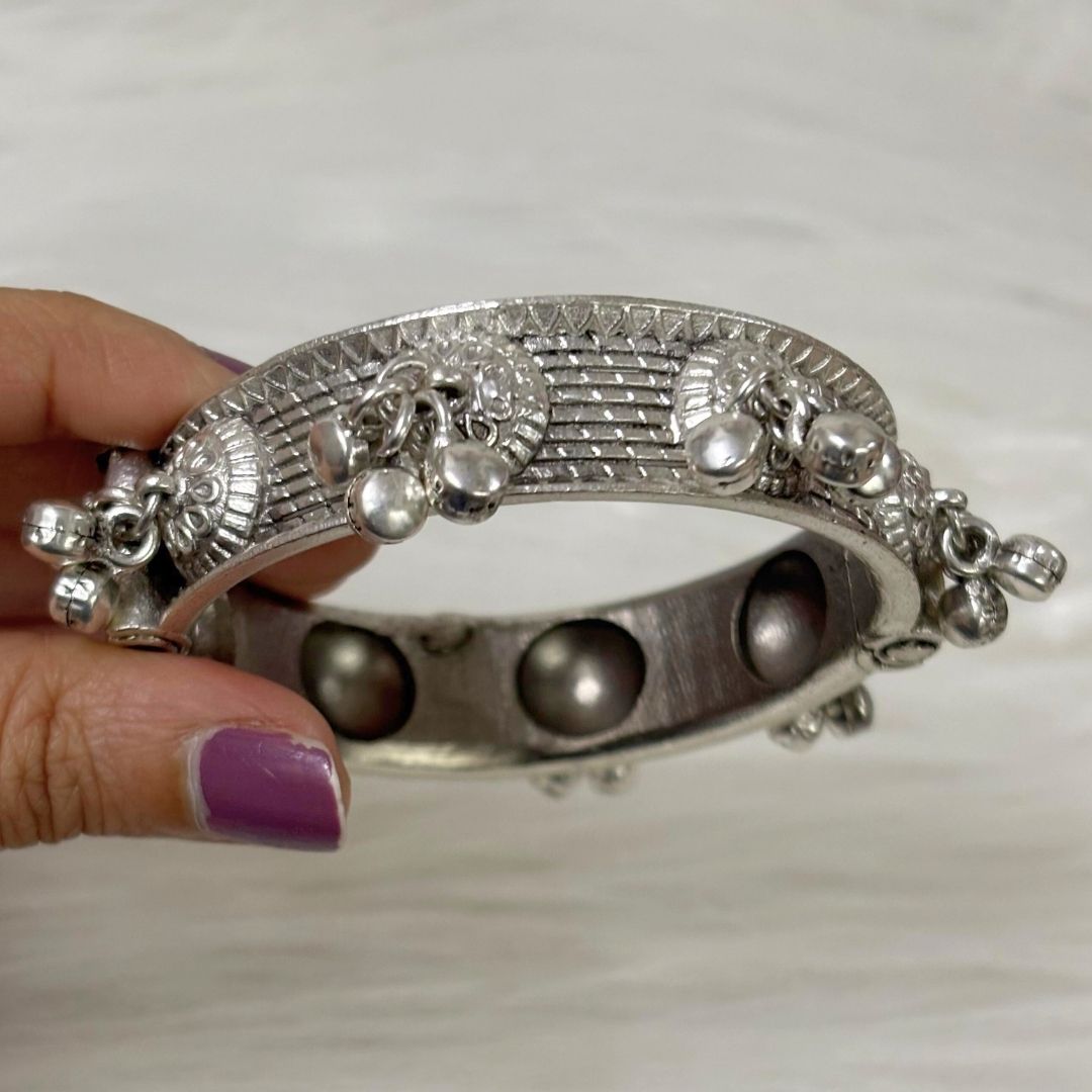 Oxidized Bangle – Ghungroo Elegance