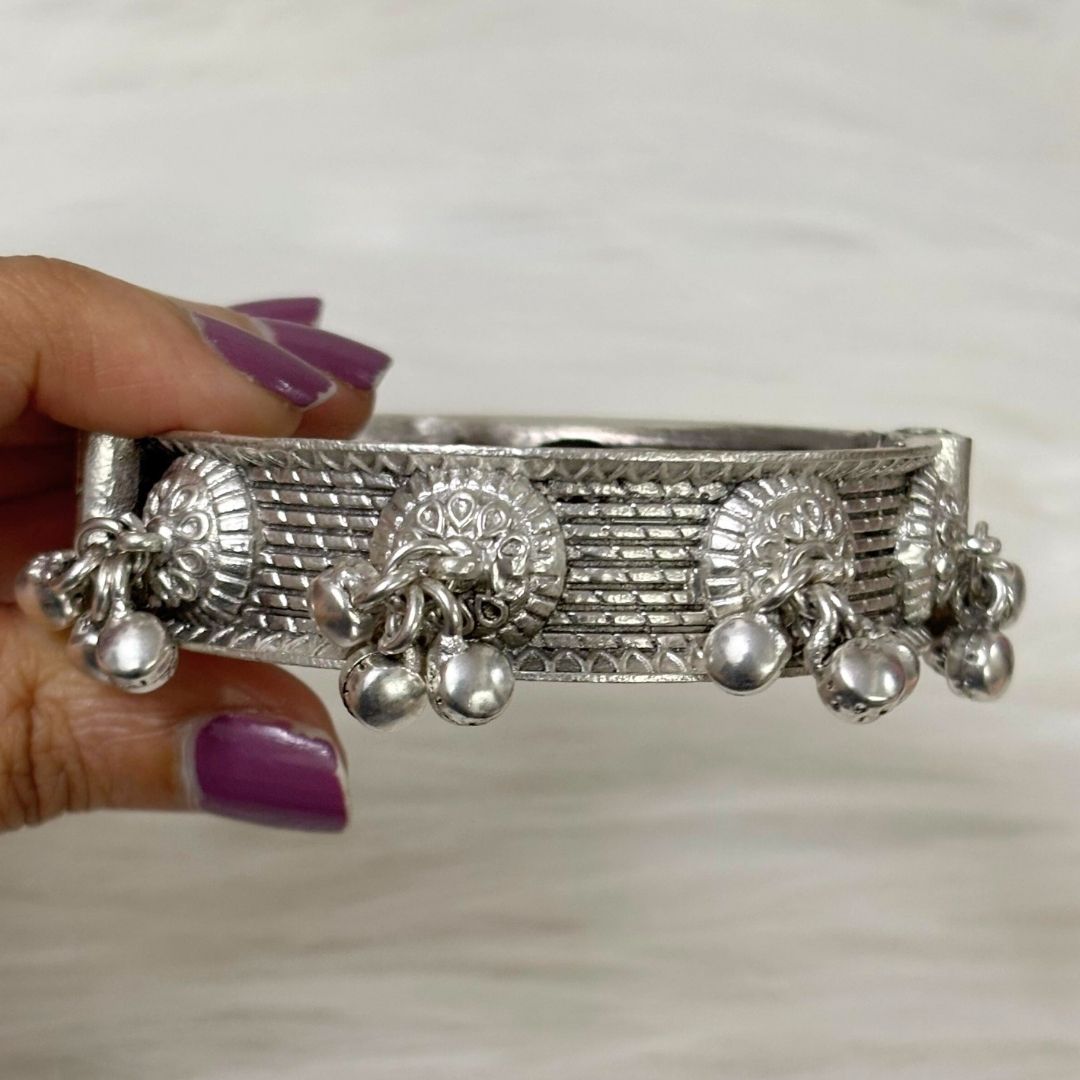 Oxidized Bangle – Ghungroo Elegance