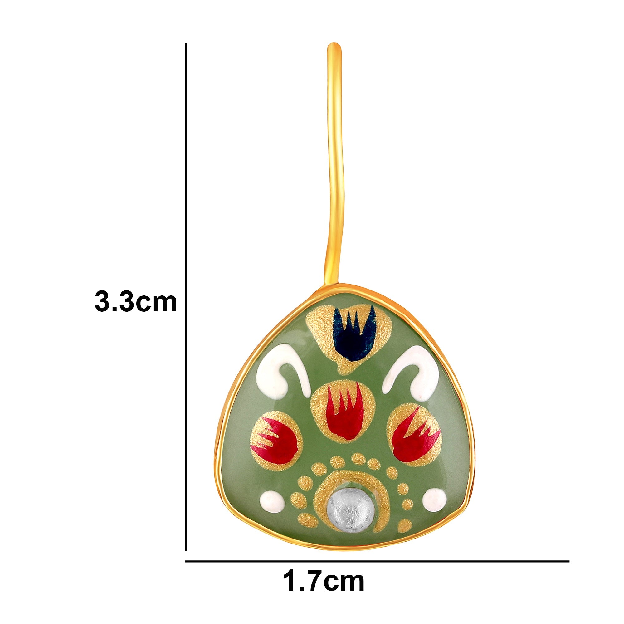 Gold Plated Hand-Painted Earrings