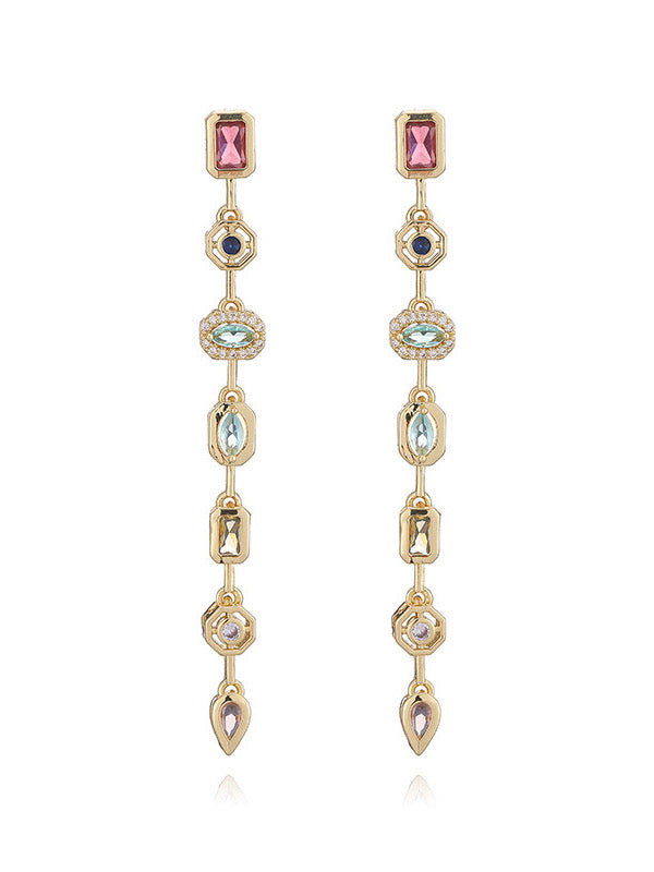 18k gold-plated droplet drop earrings �? elegant lightweight droplets, anti-tarnish and waterproof for everyday and evening wear.