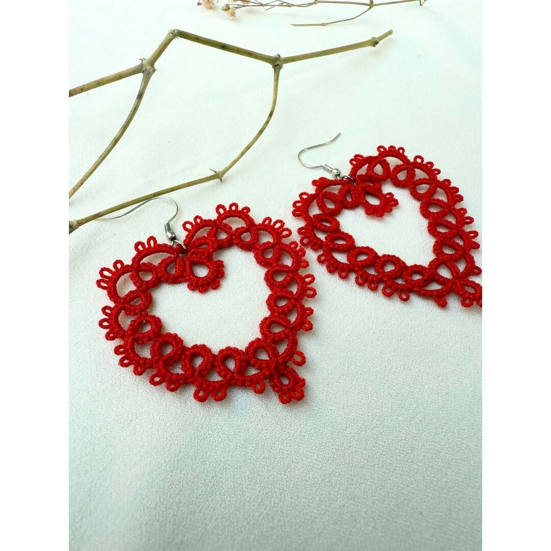 Flaming Heart Earrings