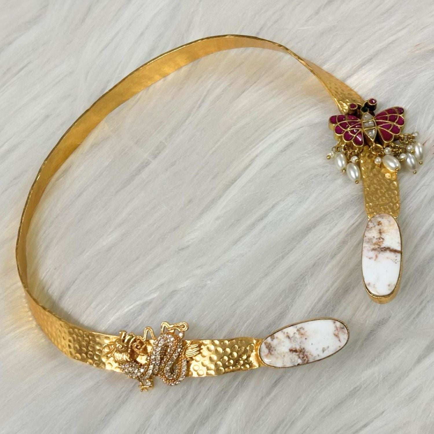 Butterfly Gold-Plated Open Collar Necklace