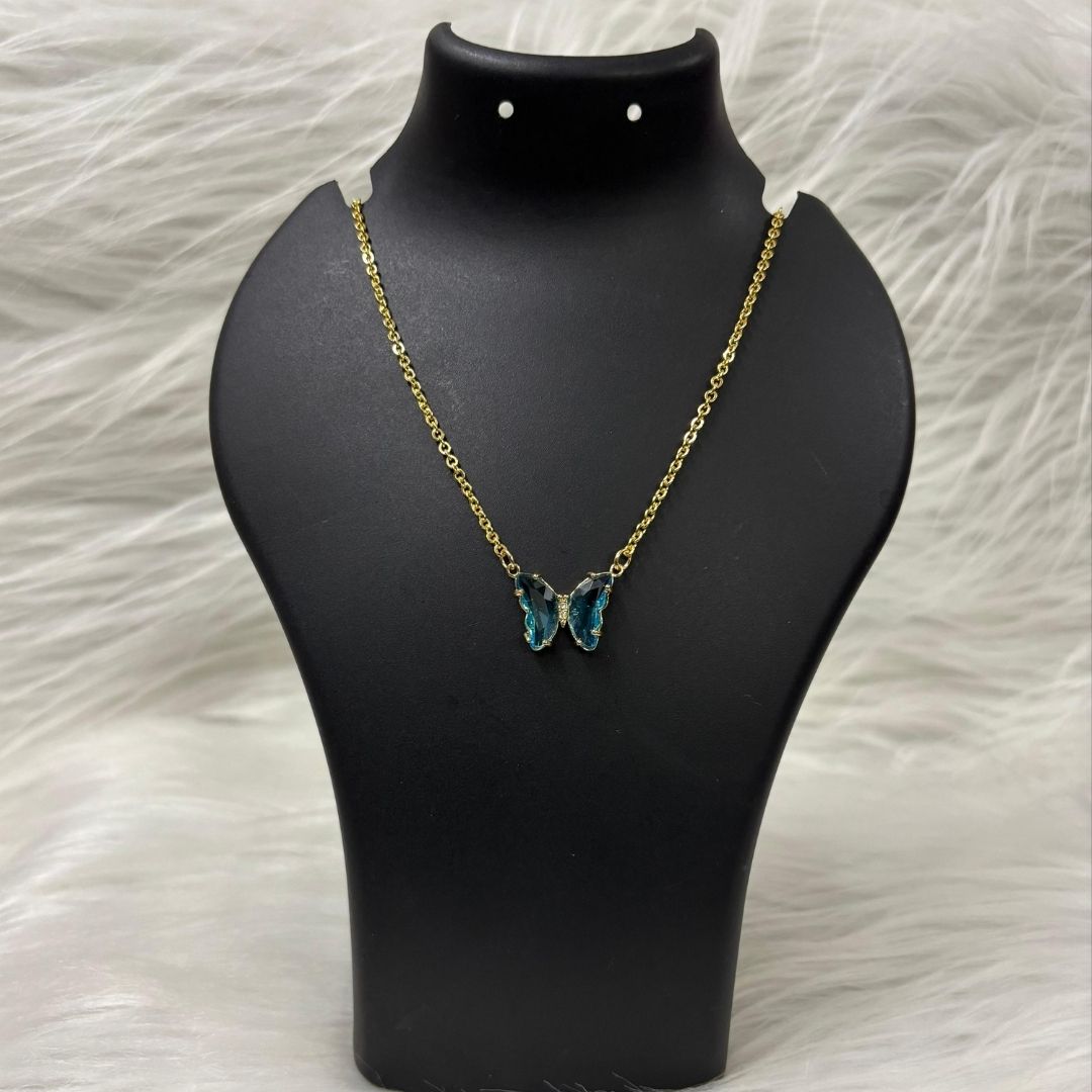 Gold‑Plated Butterfly Charm Pendant Chain