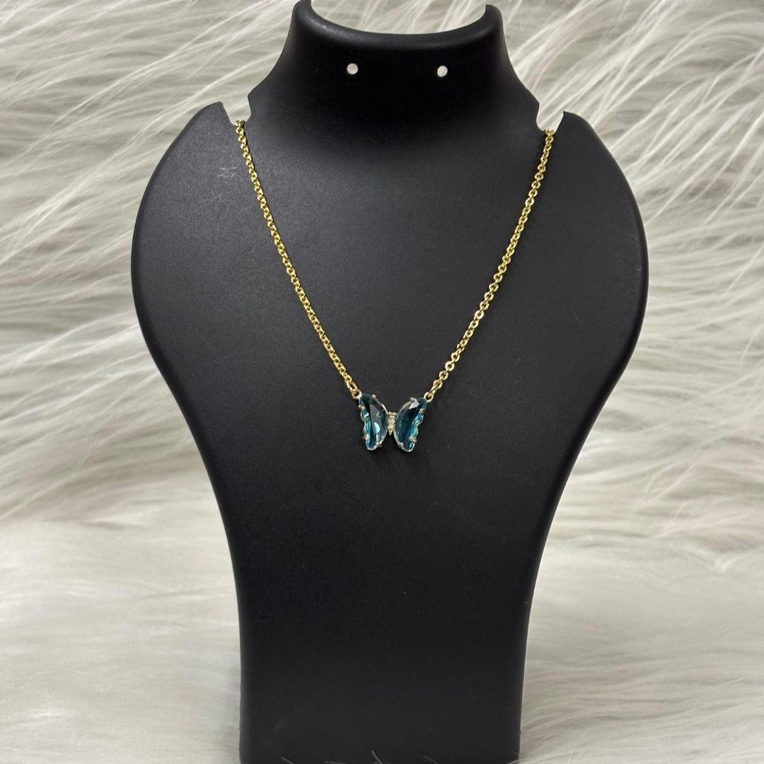 Gold‑Plated Butterfly Charm Pendant Chain