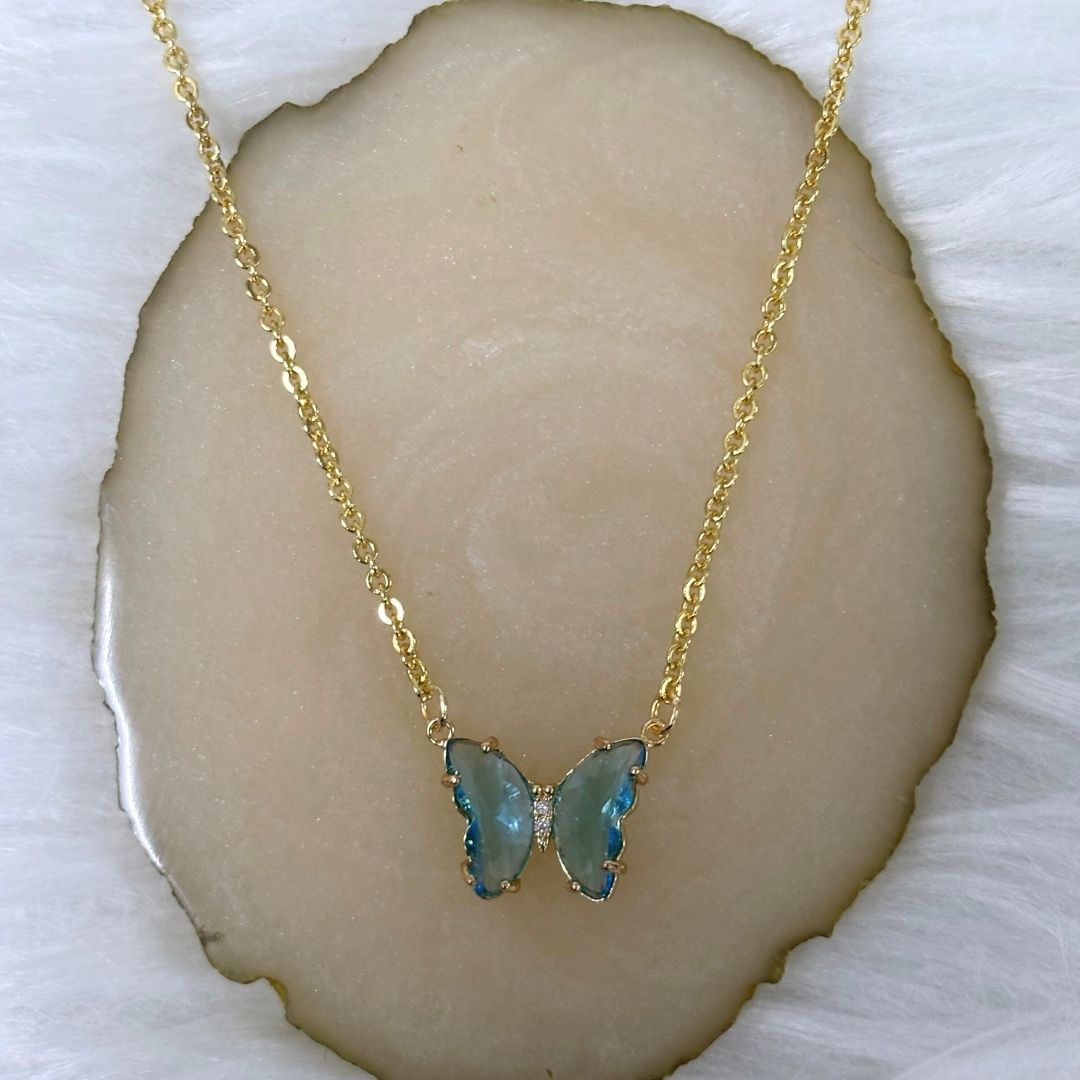 Gold‑Plated Butterfly Charm Pendant Chain