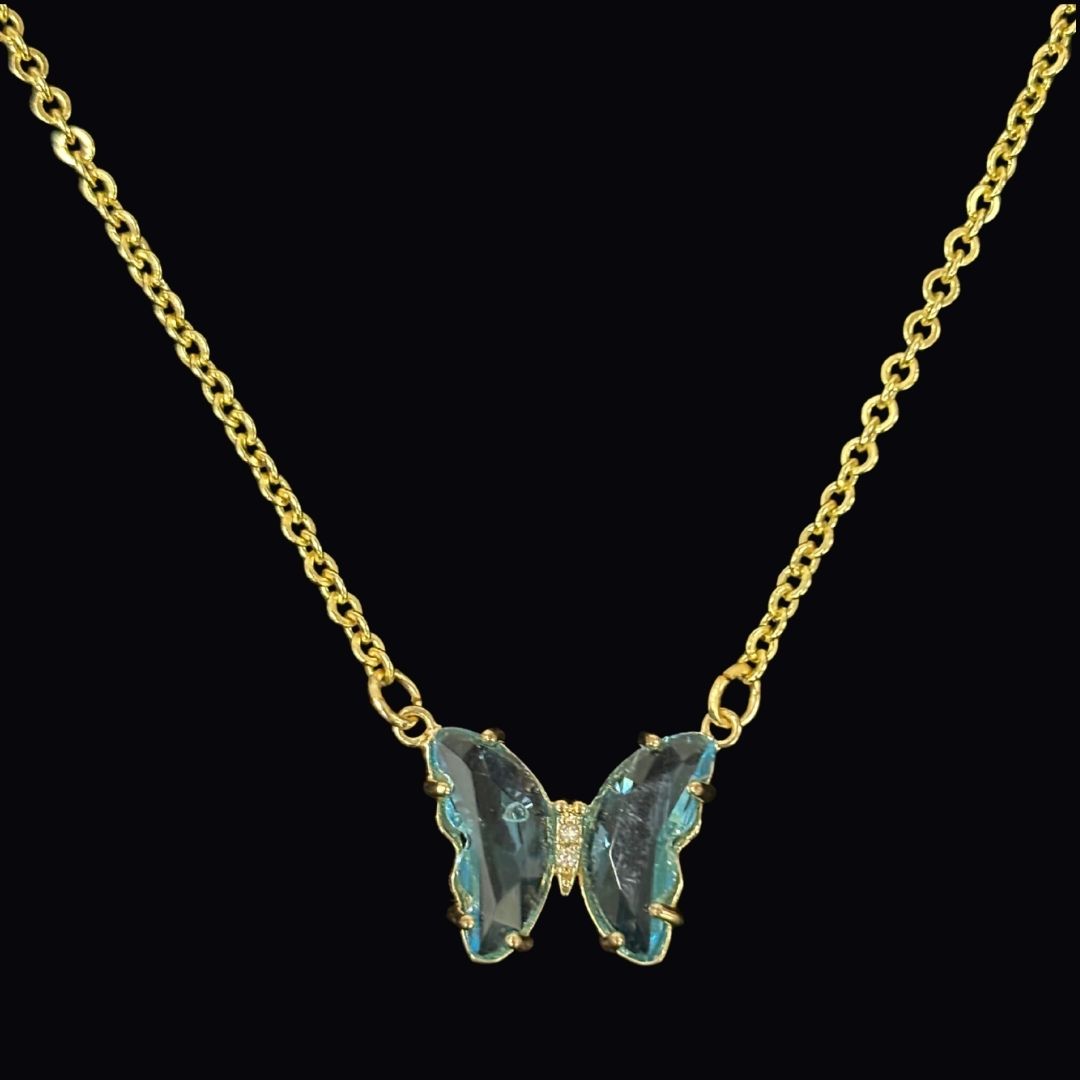 Gold‑Plated Butterfly Charm Pendant Chain