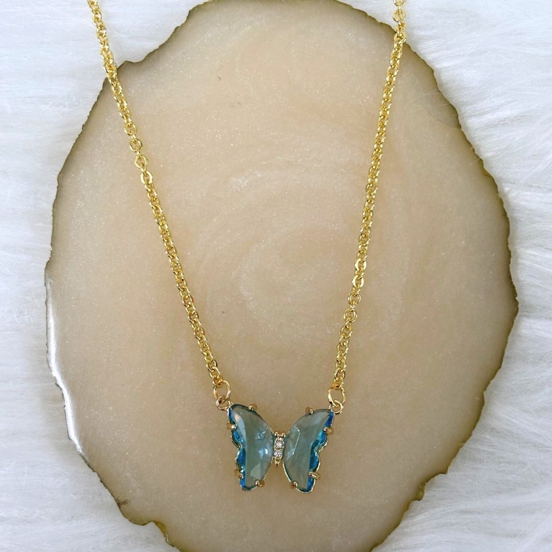Gold‑Plated Butterfly Charm Pendant Chain