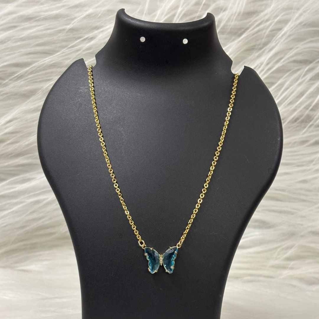 Gold‑Plated Butterfly Charm Pendant Chain